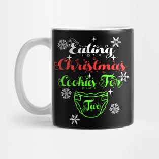 eating christmas cookies for two Mug